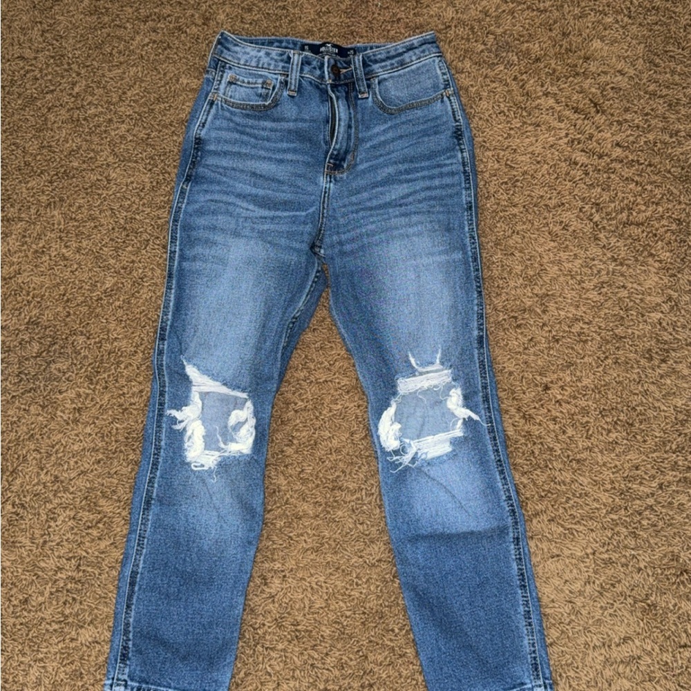 Classic Blue Distressed Women's Jeans